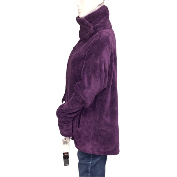 NWT Hawke & Co | Purple High Neck Fleece Jacket - Picture 3 of 7